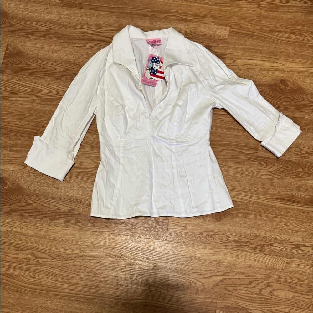 Pinup Couture White Blouse